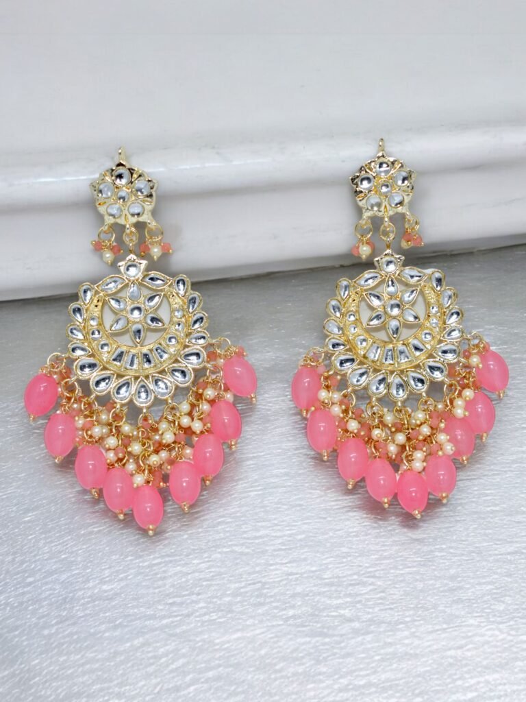 Aayat Pearl Earrings - Pink