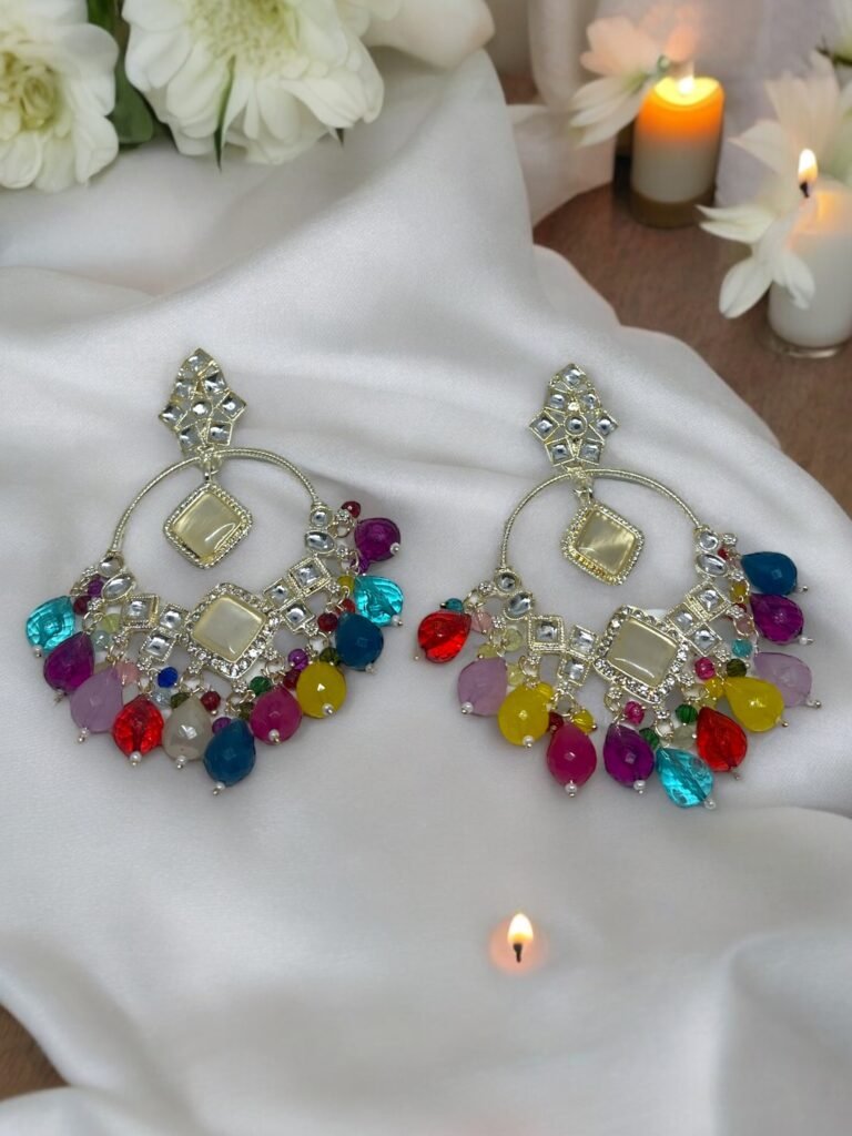 Sanvi Chandbali Earrings - Multicoloured