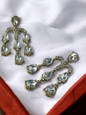 White Crystal Earrings