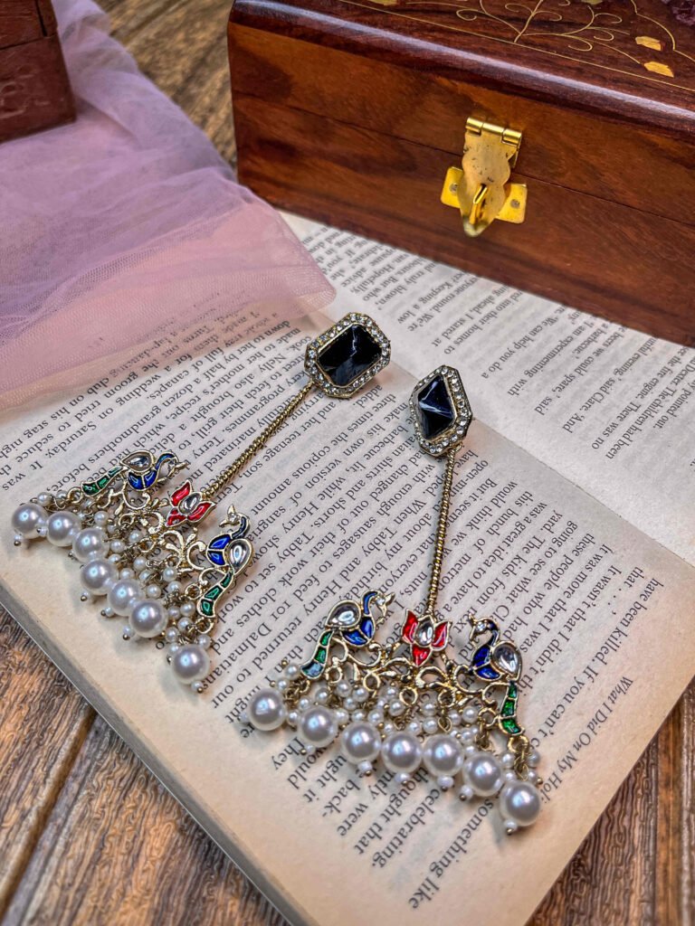 Tavleen Regal Earrings - Black