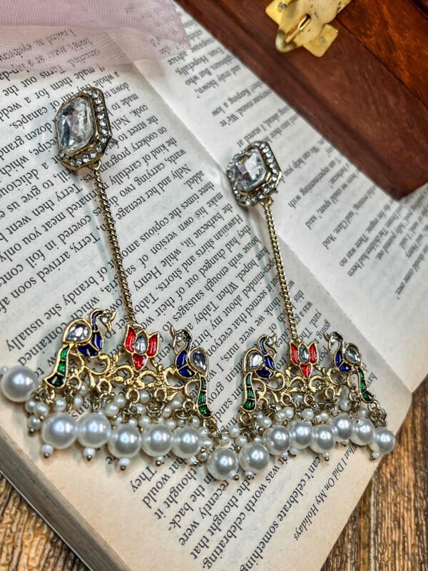 crystal white earrings